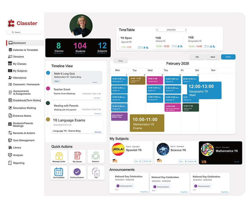 Educator Portal Mockup